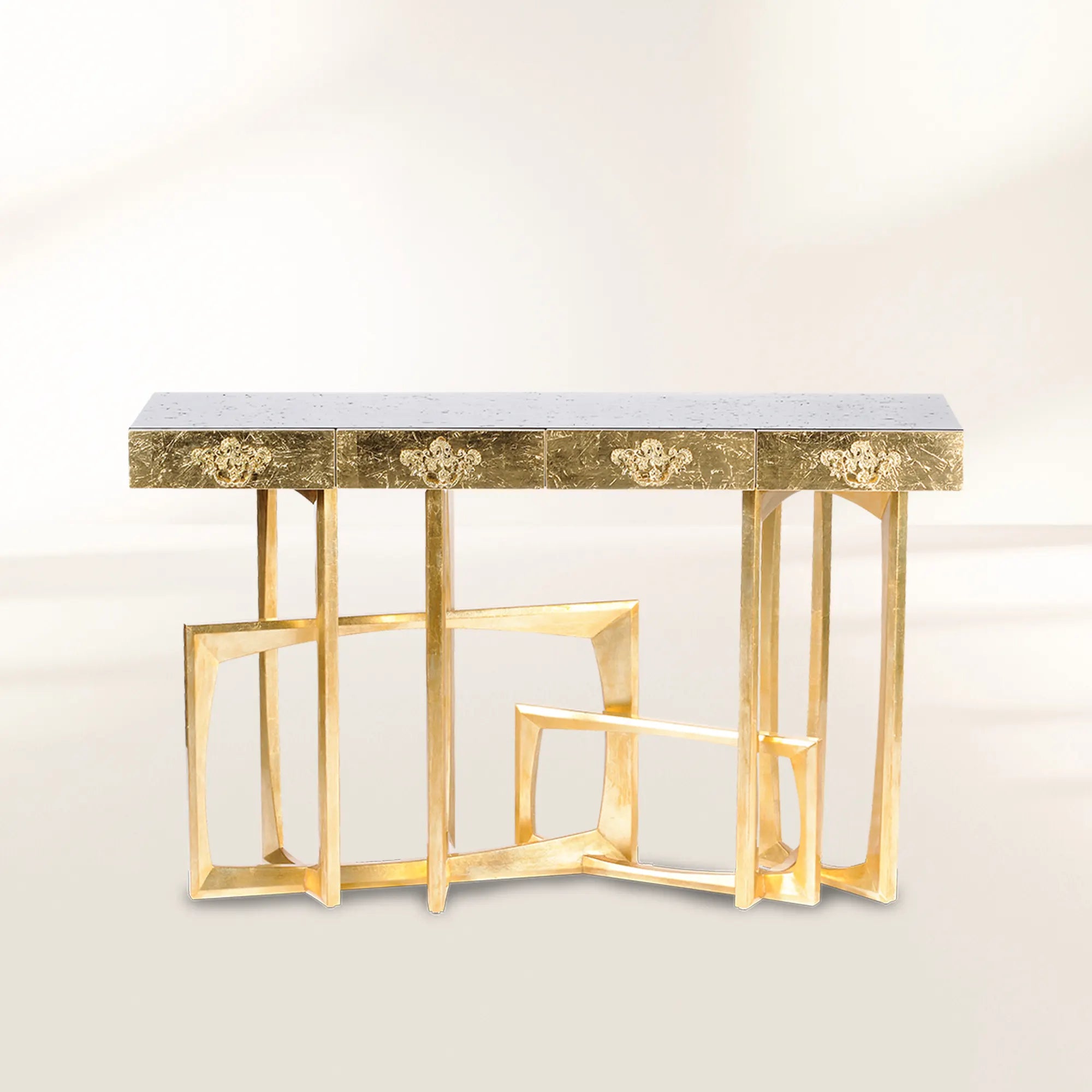 Metropolis Consoles Gilded Modern Entryways Cabinet Table