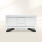 Metropolitan Luxury Mirrored Sideboard – Modern Black Buffet Cabinet with Storage