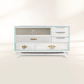 Mondrian Art Deco Mixed Material Luxury Bedside Table
