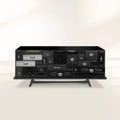 Luxury Black Sideboard Cabinet with Geometric Design & Hidden Storage
