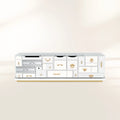 Luxury Modern TV Stand Cabinet with Geometric Design & Hidden Storage