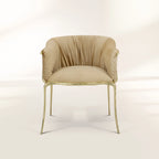 Luxury Surrealist Armchair with Gold-Plated Brass Frame, Velvet Seat & Sculptural Design