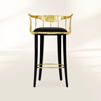 Nº 11 Surrealist Polished Brass Bar Stool