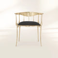 Nº11  Surrealist Polished Gold Cast Brass Dining Chair