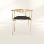 Nº11  Surrealist Polished Gold Cast Brass Dining Chair