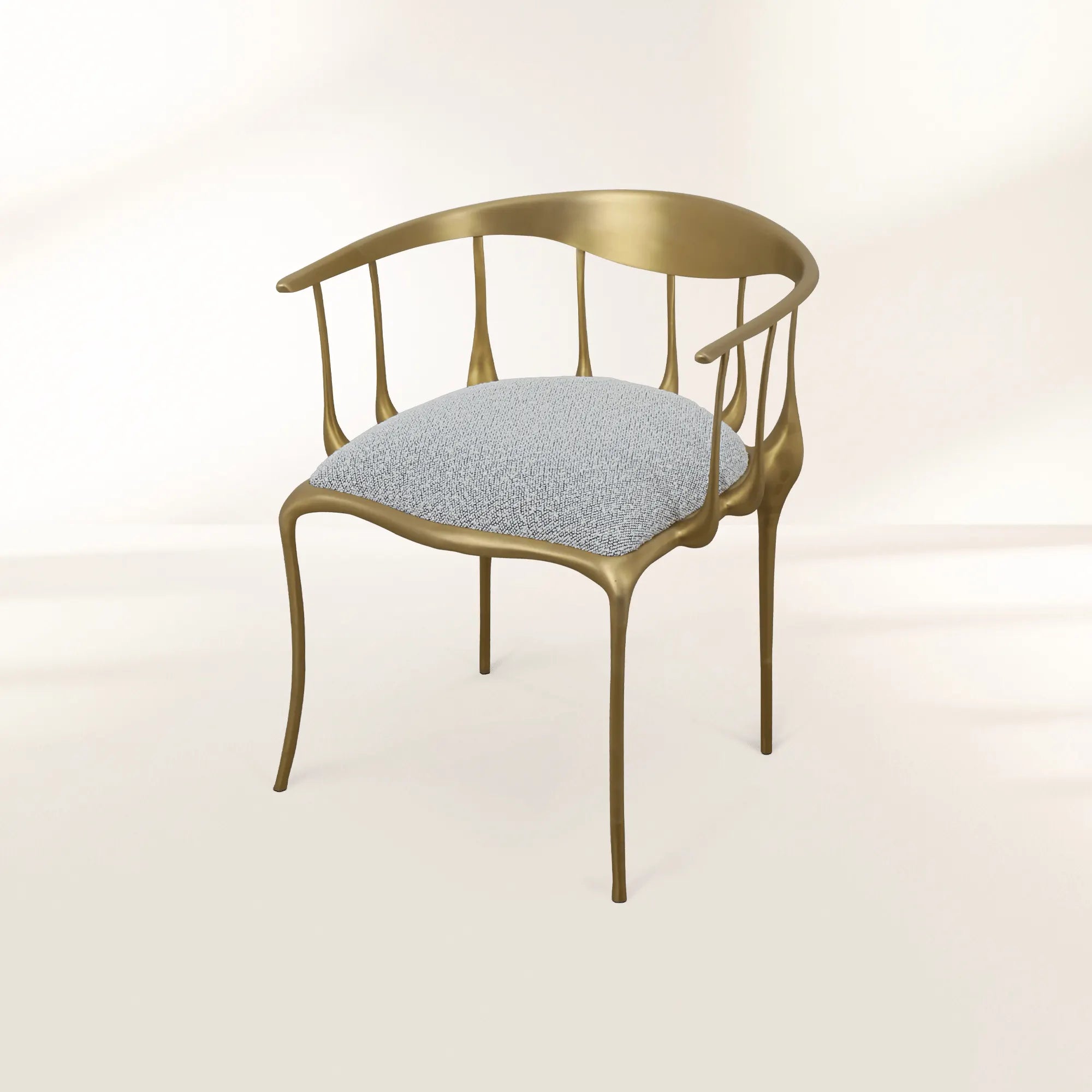 Nº 11 Satin Matte Gold Surrealist Dining Chair