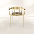 Nº11 Semiramide Nero Surrealist Polished Gold Dining Chair
