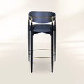 Nahema Sculptural Polished Brass Accent Bar Stool