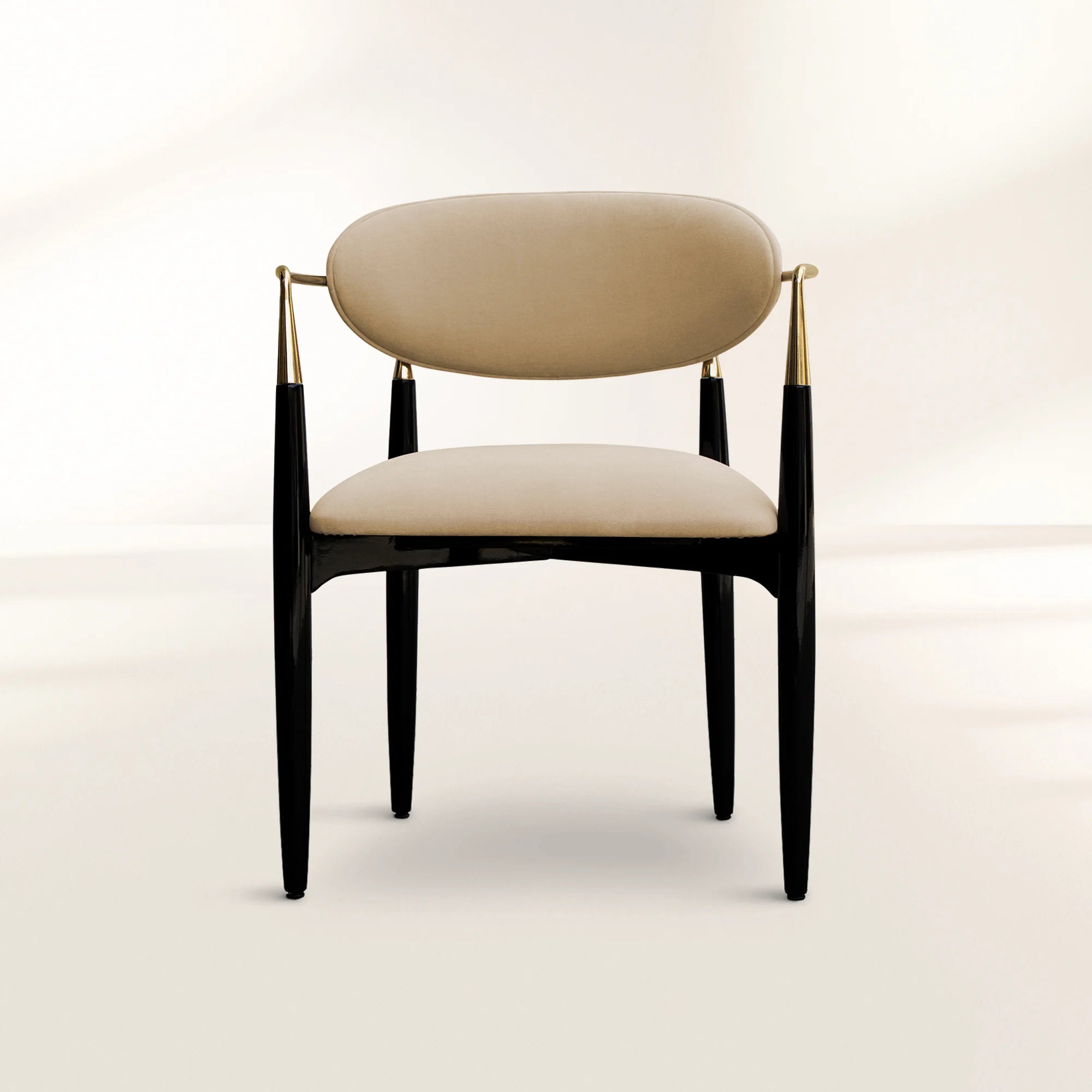 Nahéma Sculptural Hand Motif Polished Brass Chair