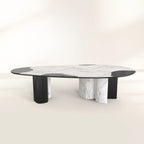 Ophelia Oval Carrara Marble & Gold Dining Table