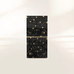 Luxury Walnut Curio Cabinet with Pixel-Inspired Design & Hidden Storage