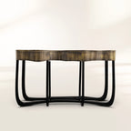 Sinuous Consoles Patina Brass Wave Entryways Cabinet Table