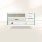 Soho White Baroque Mirrored Luxury Bedside Table