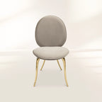 Soleil Curved Brass Modern Luxury Dining Chair
