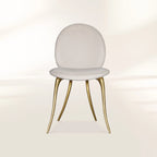 Soleil Curved Brass Modern Luxury Dining Chair