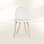 Soleil Curved Brass Modern Luxury Dining Chair