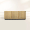 Luxury Brass Sideboard Cabinet with Sculptural Doors & Hidden Storage