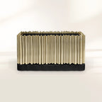 Symphony Tubular Gold Plated Modern Luxury Nightstand