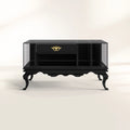 Tower Right Baroque Smoked Glass Luxury Nightstand