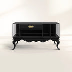 Tower Right Baroque Smoked Glass Luxury Nightstand