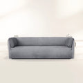 Luxury Versailles Inspired Sofa with Sculpted Resin Wood Frame, Velvet Pillows & Acrylic Legs