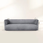 Luxury Versailles Inspired Sofa with Sculpted Resin Wood Frame, Velvet Pillows & Acrylic Legs