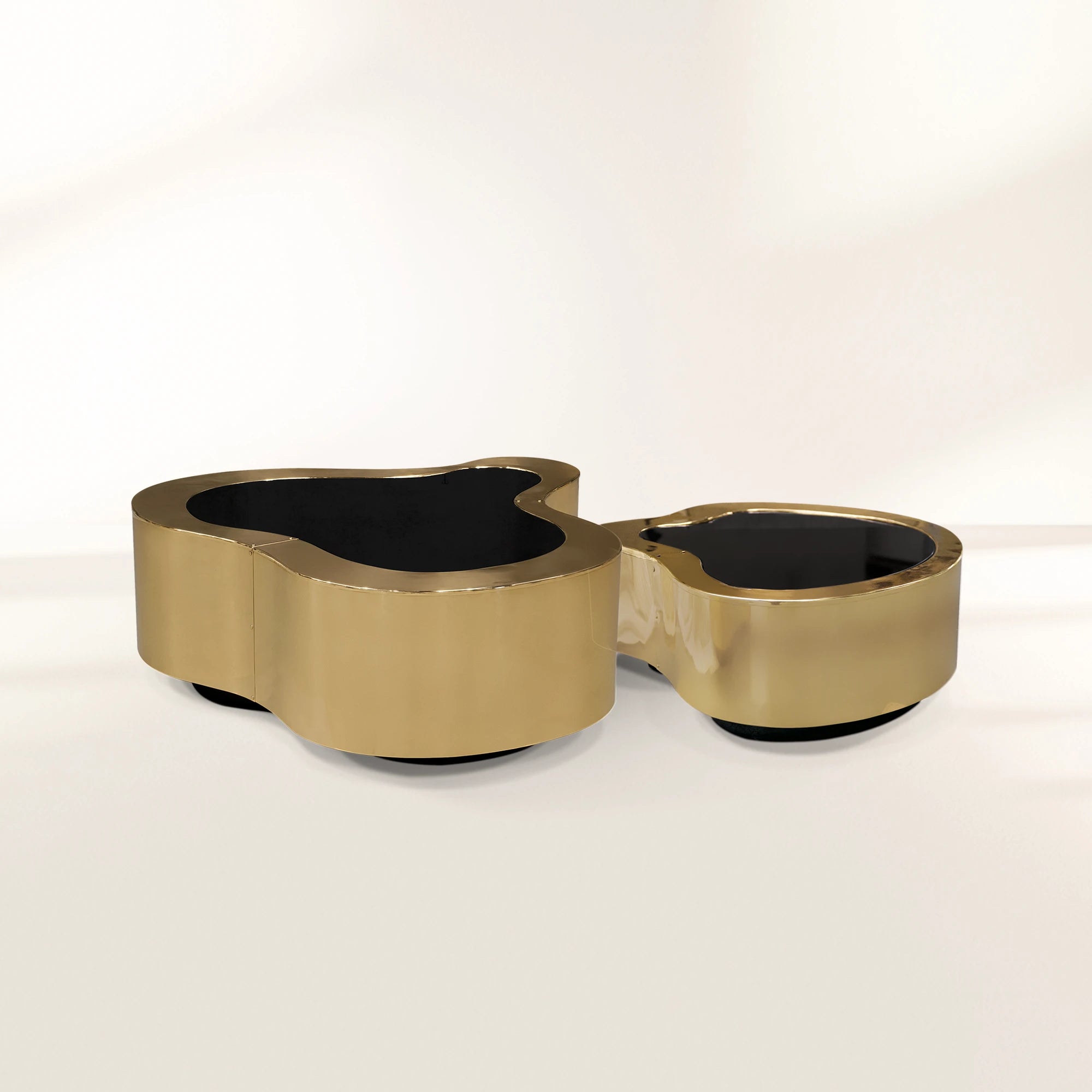 Luxury Hammered Brass Coffee Table with Wave Sculptural Design & Artisan Craftsmanship Center Tea Table