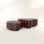 Luxury Hammered Brass Coffee Table with Wave Sculptural Design & Artisan Craftsmanship Center Tea Table