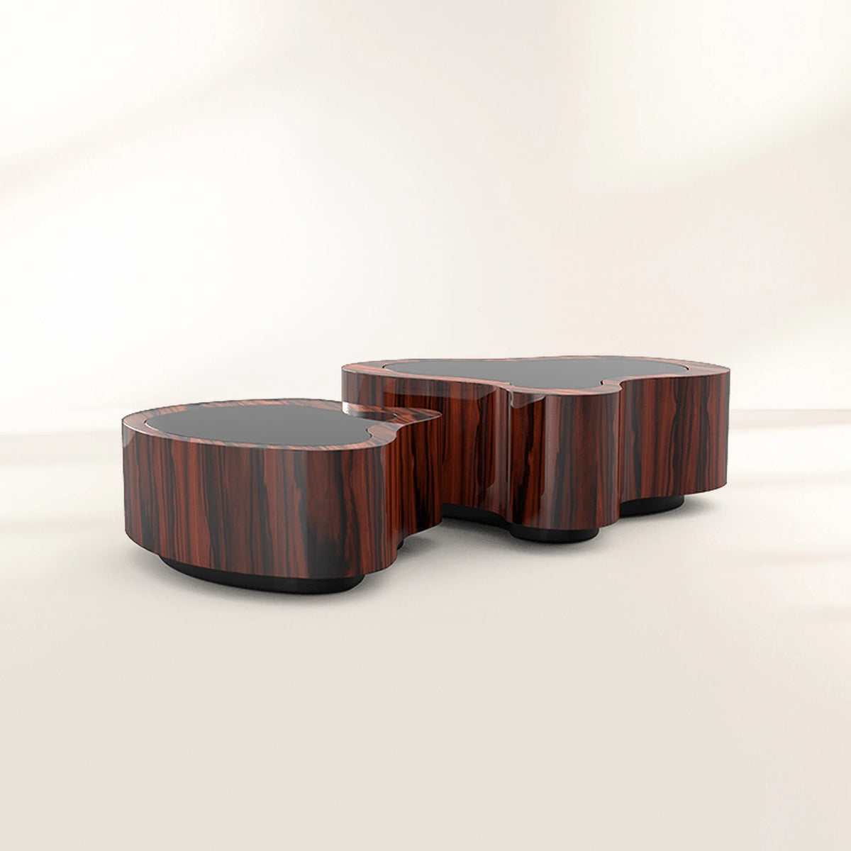 Luxury Hammered Brass Coffee Table with Wave Sculptural Design & Artisan Craftsmanship Center Tea Table