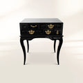 York Right Baroque High Gloss Black Luxury Nightstand