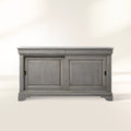 Giada Bell'Arte Vintage Console Storage Cabinet Handcrafted Italian Antique Grey Entryway Cabinet