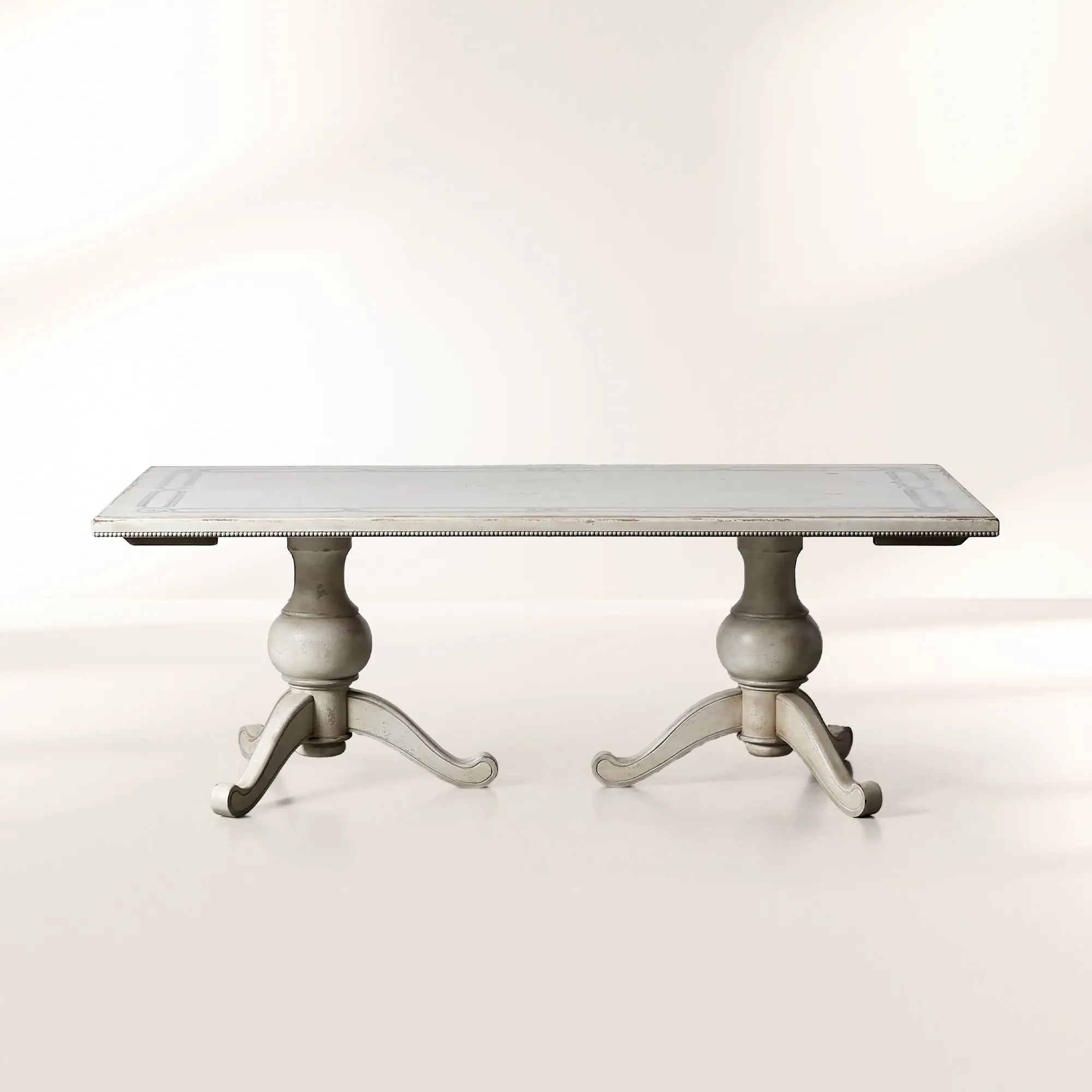 Girardi Geo Link Bell'Arte Wood Expandable Dining Table Vintage Distressed Rectangle Dining Table With Two 20" Extensions