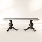 Girardi Geo Link Bell'Arte Wood Expandable Dining Table Vintage Distressed Rectangle Dining Table With Two 20" Extensions