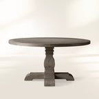 Kensington Country Round Oak Wood Dining Table with Finnish Pine Base