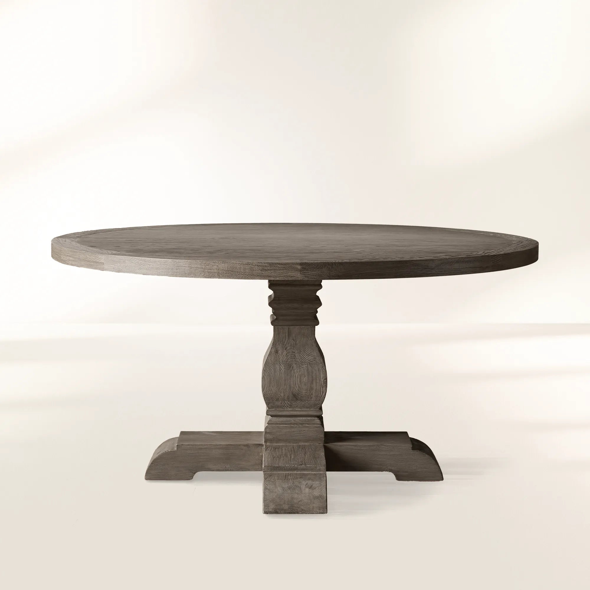 Kensington Country Round Oak Wood Dining Table with Finnish Pine Base