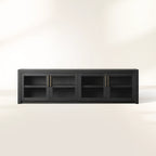 Bodhi Media Console with Solid White Oak Modern Rustic Wood TV Stand Side Cabinet Rustic Television Storage Unit Sideboard