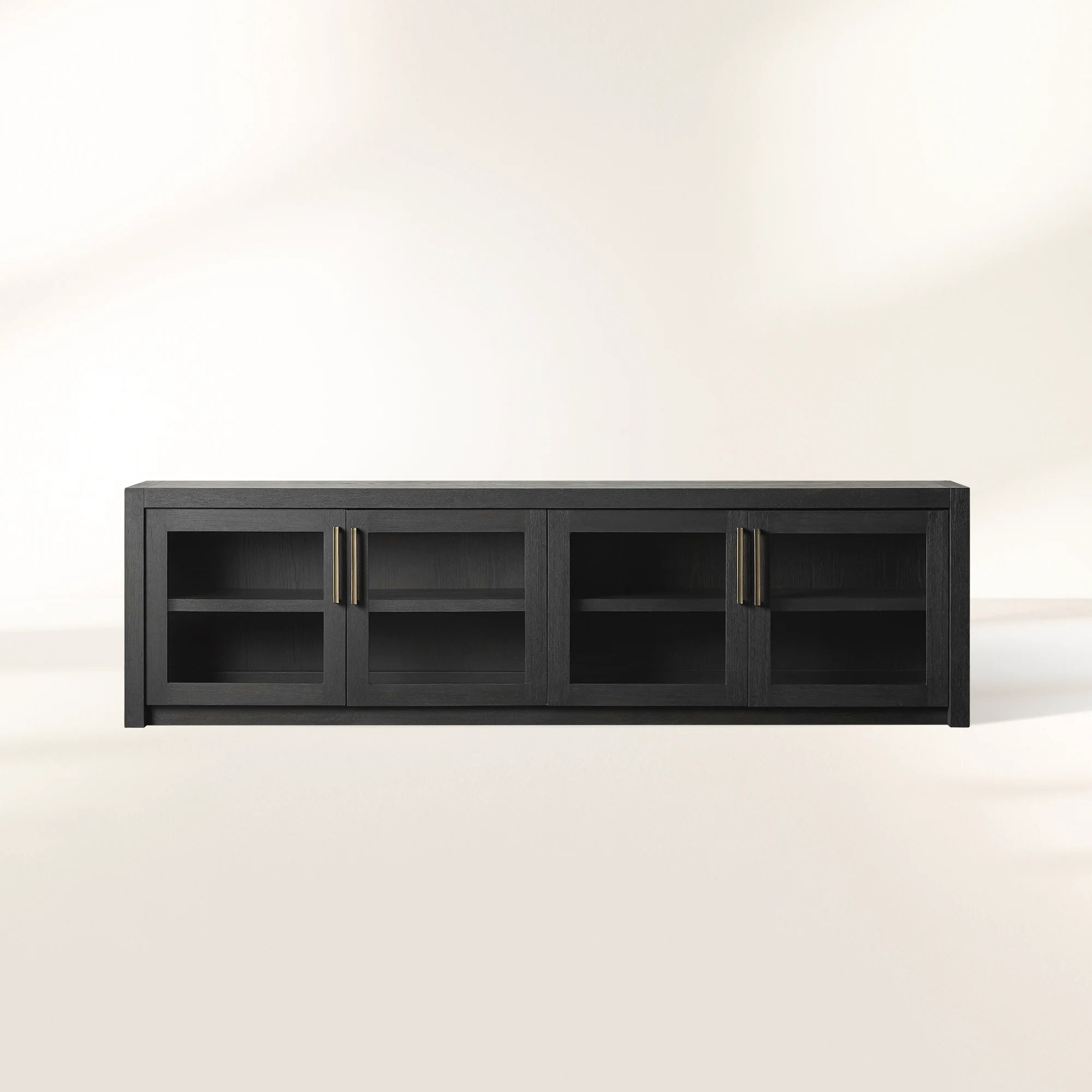 Bodhi Media Console with Solid White Oak Modern Rustic Wood TV Stand Side Cabinet Rustic Television Storage Unit Sideboard