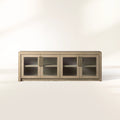Bodhi Media Console with Solid White Oak Modern Rustic Wood TV Stand Side Cabinet Rustic Television Storage Unit Sideboard