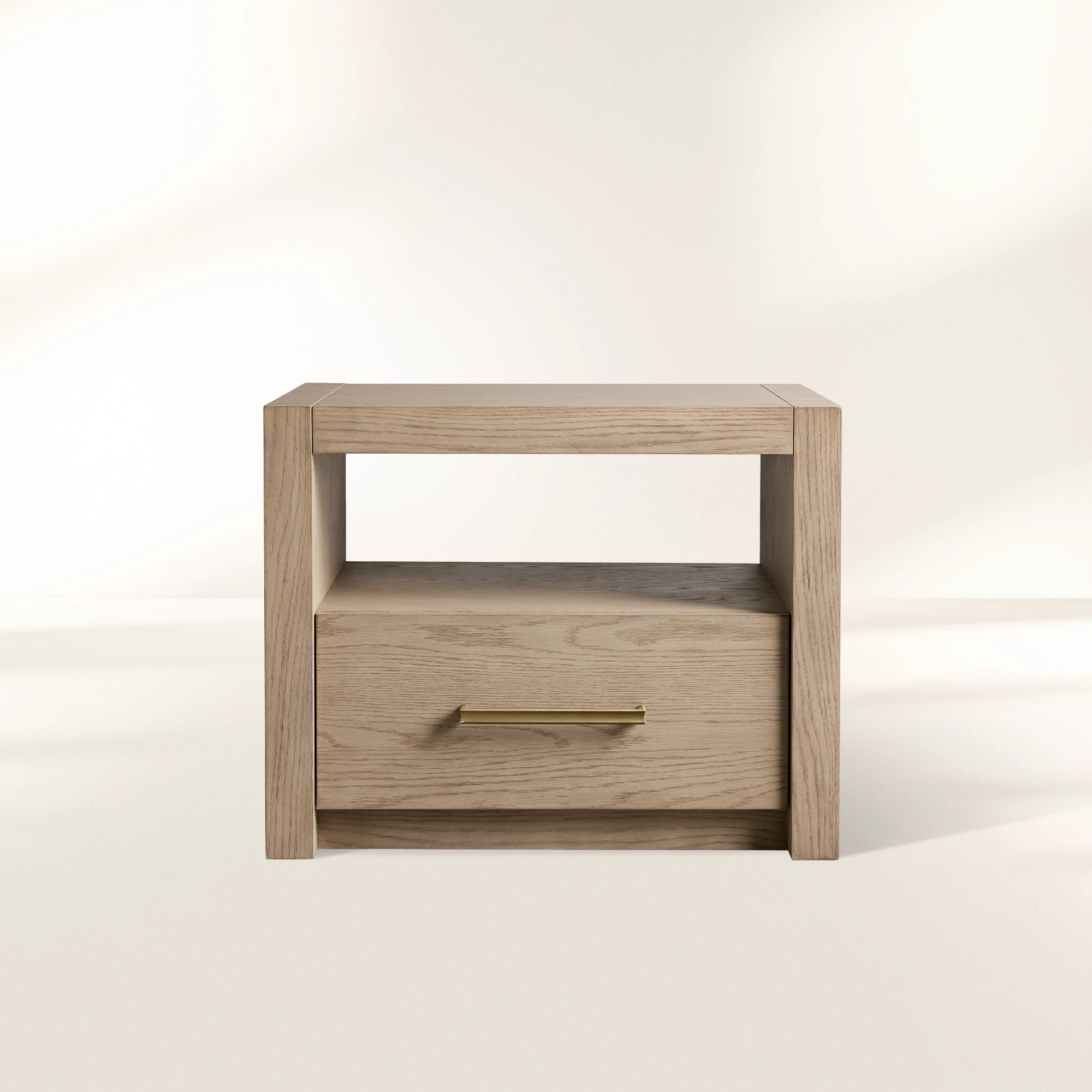 Palmer Storage Nightstand with Parsons Wood Bedside Nightside Table 1-Drawer Cabinet