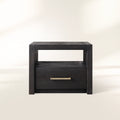 Palmer Storage Nightstand with Parsons Wood Bedside Nightside Table 1-Drawer Cabinet