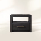 Palmer Storage Nightstand with Parsons Wood Bedside Nightside Table 1-Drawer Cabinet