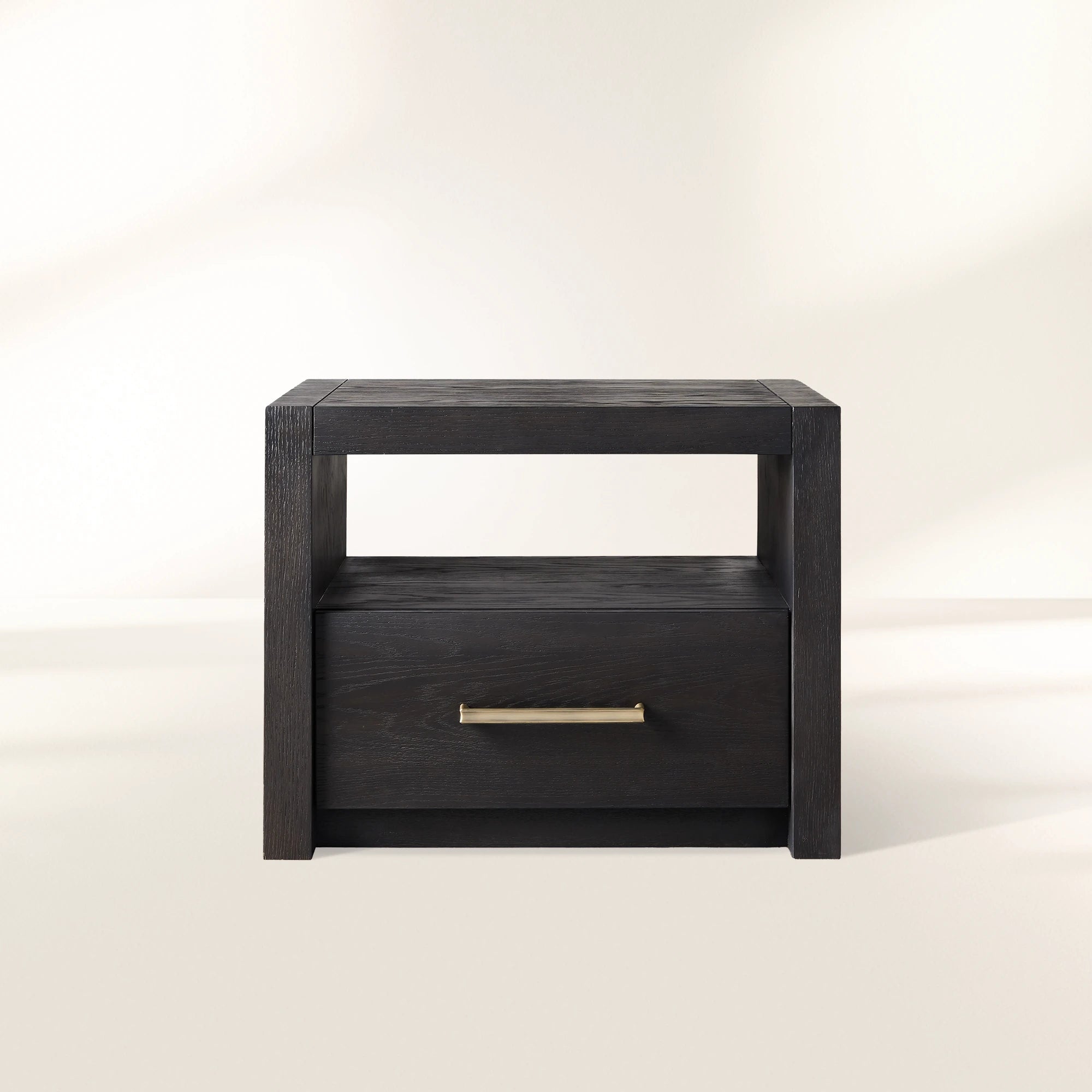 Palmer Storage Nightstand with Parsons Wood Bedside Nightside Table 1-Drawer Cabinet