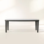 Danny Oak Wood Dining Table with Carrara Marble Tabletop