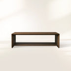 Felton Rectangular Coffee Table Solid Oak Cocktail Table Minimalist Rural Style Living Room Center Tea Table