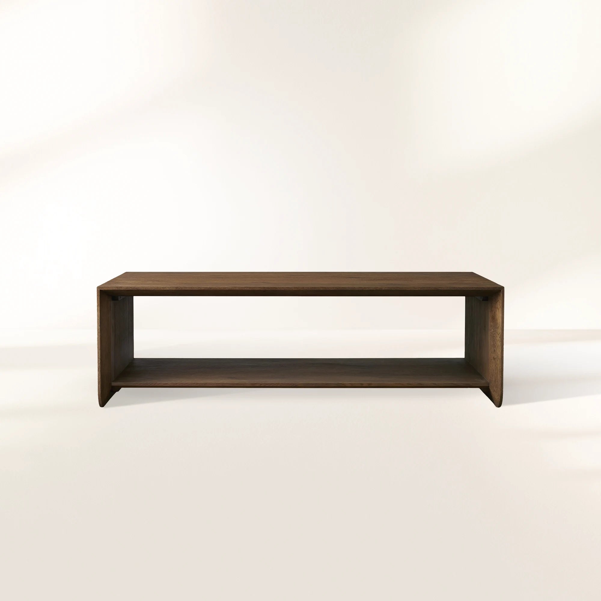 Felton Rectangular Coffee Table Solid Oak Cocktail Table Minimalist Rural Style Living Room Center Tea Table
