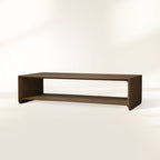 Felton Rectangular Coffee Table Solid Oak Cocktail Table Minimalist Rural Style Living Room Center Tea Table