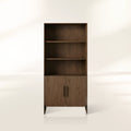 Felton Solid Oak Wood Bookcase Country Sideboard Living Tall Display Cabinet