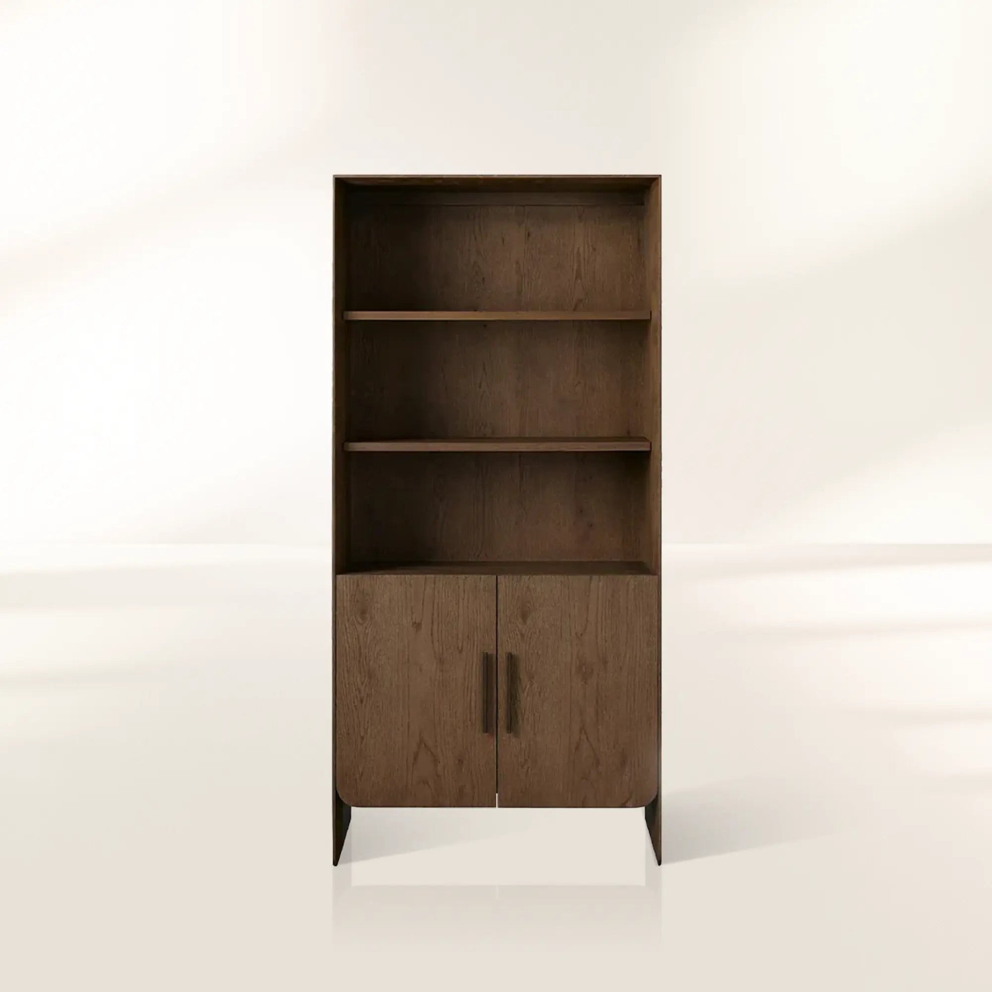 Felton Solid Oak Wood Bookcase Country Sideboard Living Tall Display Cabinet