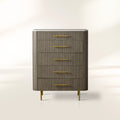 Finnley Marble Top Five-Drawer Dresser Wood Drawer Chest Cabinet