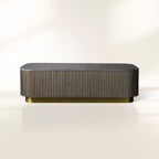 Finnley Solid Wood Coffee Table with Stone Top Center Tea Table